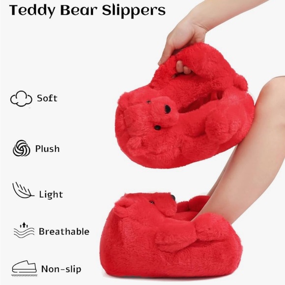 TEDDY BEAR FLUFFY SLIPPERS - Picture 6 of 9